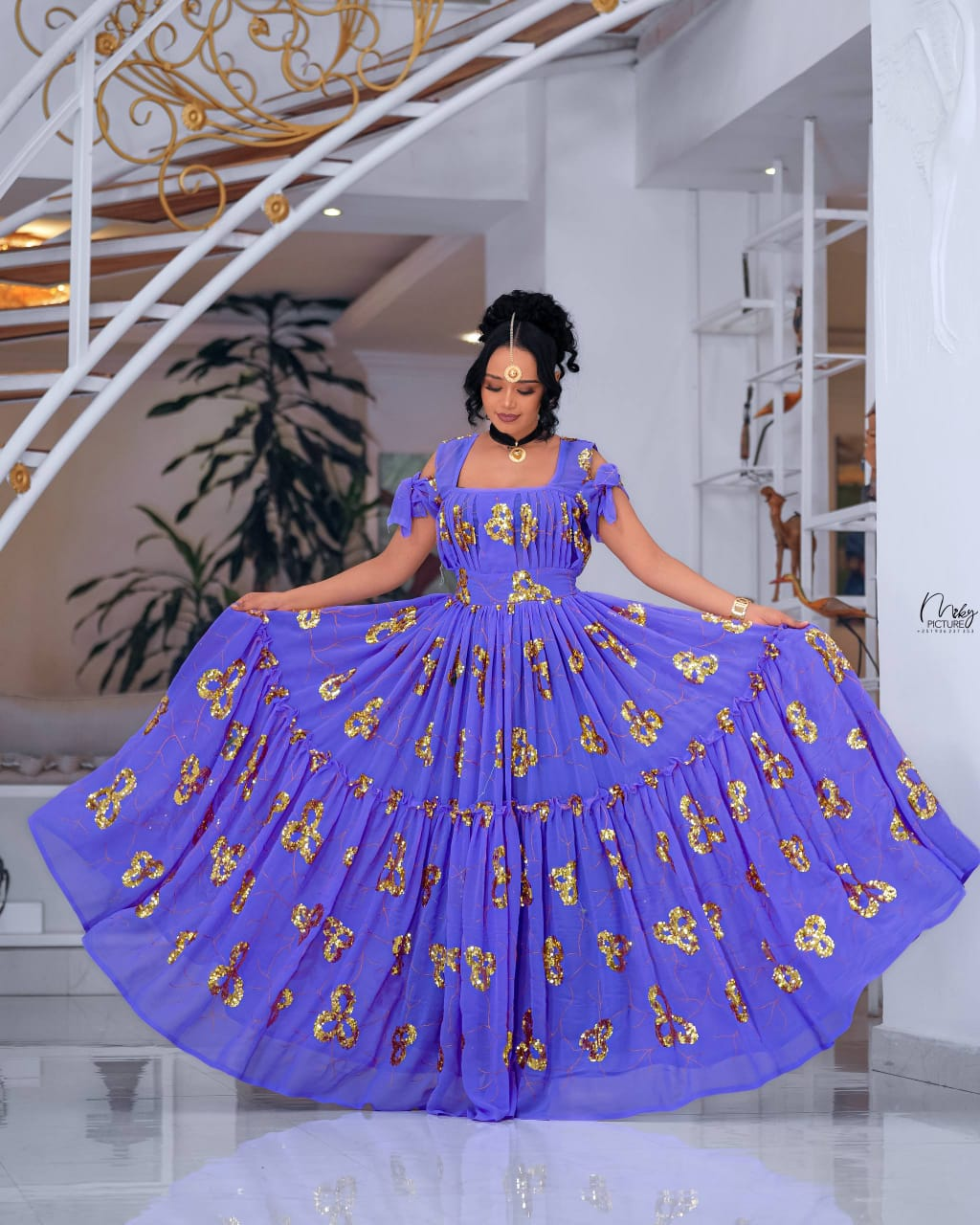 Violet Gold Gown
